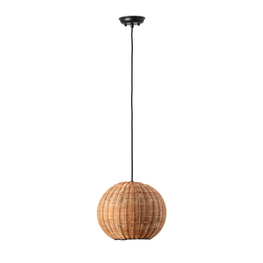 FARO HAKA 300 Black/rattan pendant lamp Ref. 65134-74
