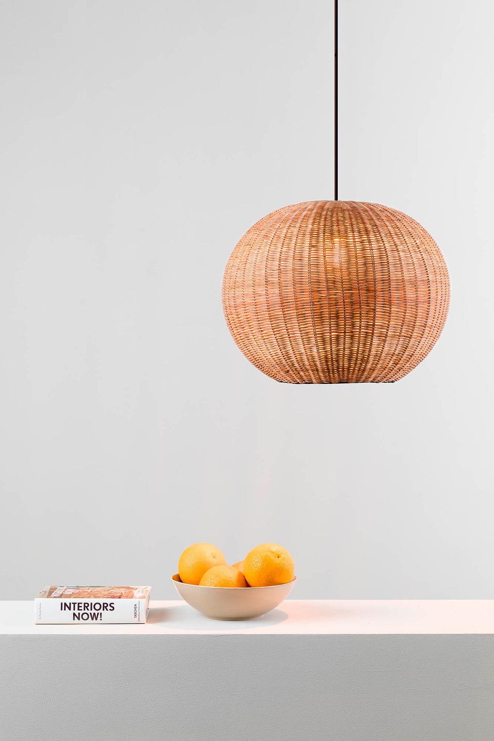 FARO HAKA 300 Black/rattan pendant lamp Ref. 65134-74