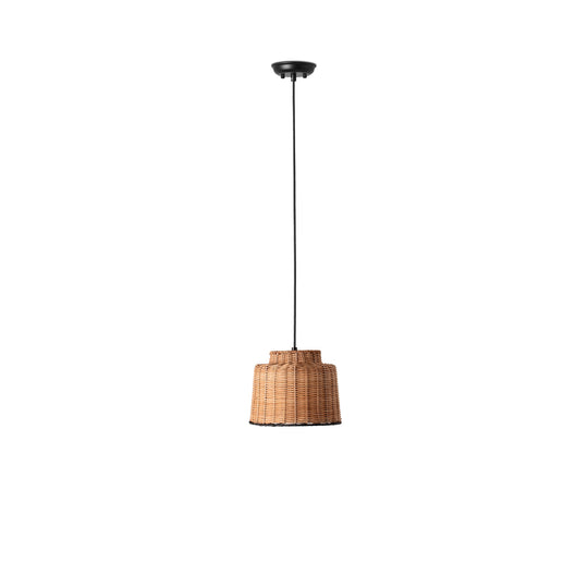 FARO SAIPAN Black/rattan pendant lamp Ref. 65134-76