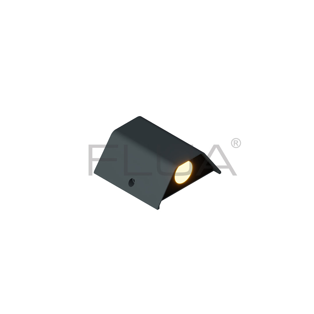 FLUA STEVE 3.0 APPLIQUE IP65 3.2W/2700K/103lm 110X110X48MM AC220-240V DARK GREY 734517