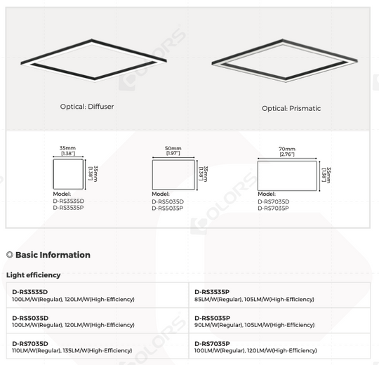 COLORS® SUSPENSION DALI-DIMMING DIAMOND 900MM*35MM 70W CCT3000K-PENDANT/SURFACE AC24V +8CLIPS