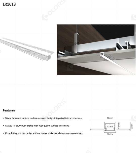 COLORS® PROFILE SURFACE (PENDANT) 2.5ML .ALU BLACK 35*35MM SANS DIFFUSEUR