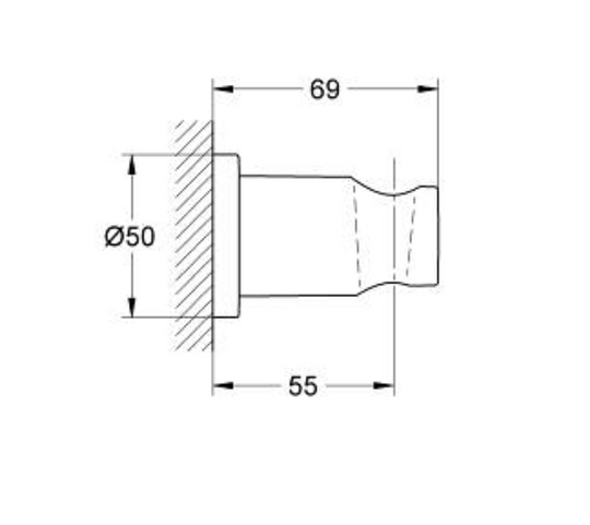 GROHE® RAINSHOWER WALL HAND SHOWER HOLDER 22117KF0