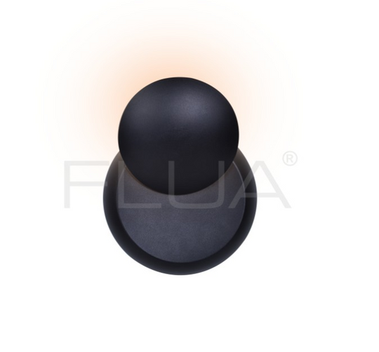 FLUA AUREOLE WALL LAMPE PIVOTANTE  5.6W-3000K--Ø178*47mm.Driver Dim-triac - Black 448719DT