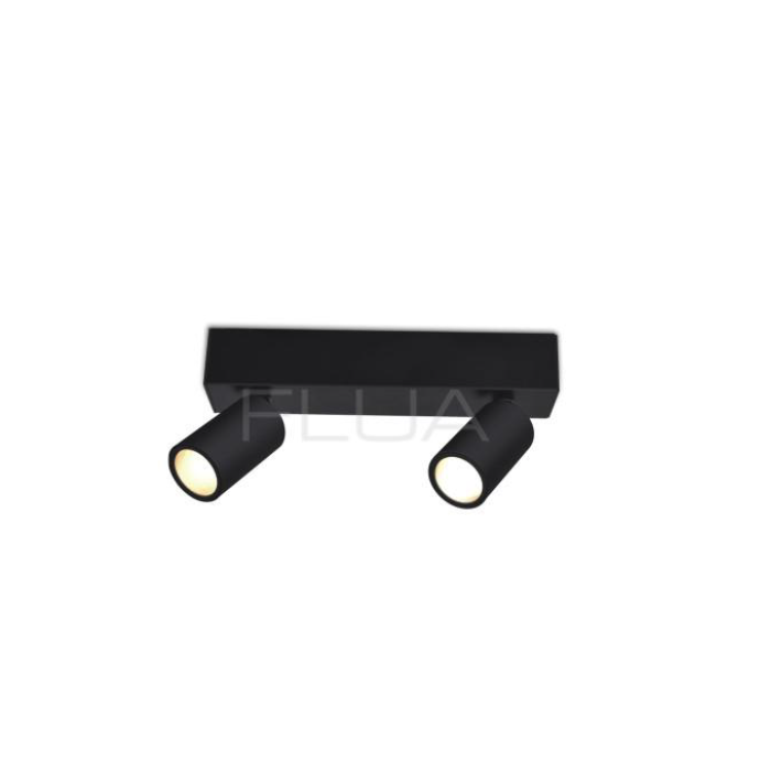 FLUA FAVOR ONM EQ S2 SURFACE SPOTLIGHT 21W/3000K/790LM 247X130X46MM TRIAC DIM. AC220-240V SANDY BLACK 209722-BK