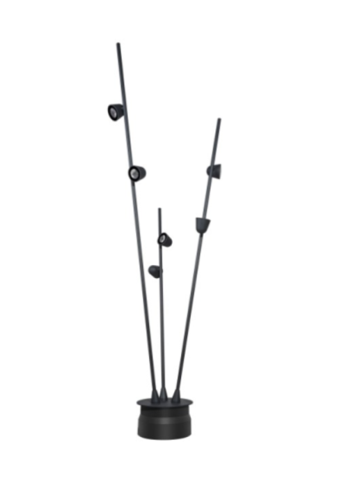 FLUA LOTOS  DC IP65-9.5W-3000K DC 24V-Ø100*1332mm.-3 PGY -Beam 17°-Black