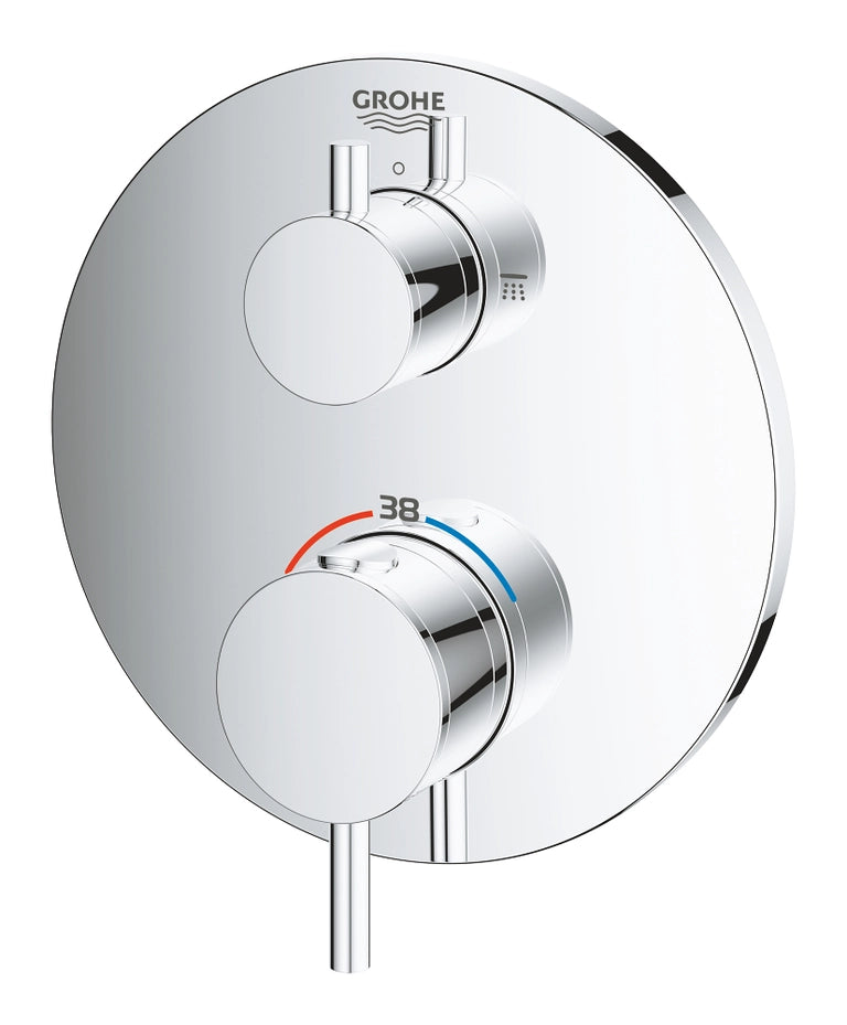 GROHE® SPA Atrio Thermostatic shower mixer for 2 outlets with integrated shut off/diverter valve 24135003