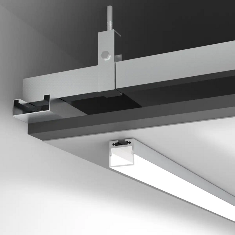 COLORS® PROFILE 2.5ML .ALU 19*11MM (PLAFOND, PENDANT) INCLU 2.5M PC FLAT DIFFUSER+ 2PCS END CAPS