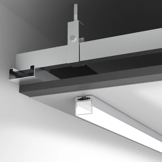 COLORS® PROFILE 2.5ML .ALU 19*11MM (PLAFOND, PENDANT) INCLU 2.5M PC FLAT DIFFUSER+ 2PCS END CAPS