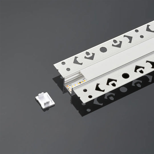COLORS® LR1613 PROFILE 2.5ML .ALU 16*13MM TRIMLESS ENCASTRE INCLUDE 2.5M PC DIFFUSER+ 2PCS END CAPS