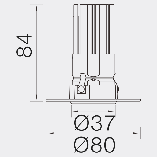 NEKO MINUX 38 - Trimless EI MINUX 38 LED Downlight MIE3-9303806F-BC