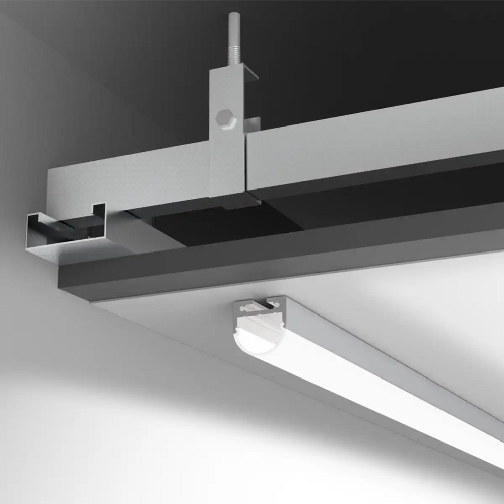 COLORS® PROFILE 2.5ML .ALU 19*11MM (PLAFOND, PENDANT) INCLU  2.5M PC CURVE DIFFUSER+ 2PCS END CAPS