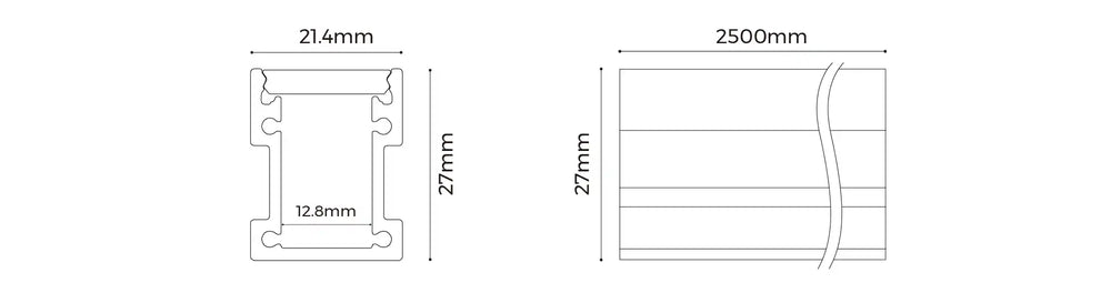COLORS® PROFILE SOL 2.5ML .ALU SILVER 21*26MM  INCLUC DIFFUSER+ 2PCS END CAPS