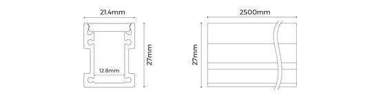 COLORS® PROFILE SOL 2.5ML .ALU SILVER 21*26MM  INCLUC DIFFUSER+ 2PCS END CAPS